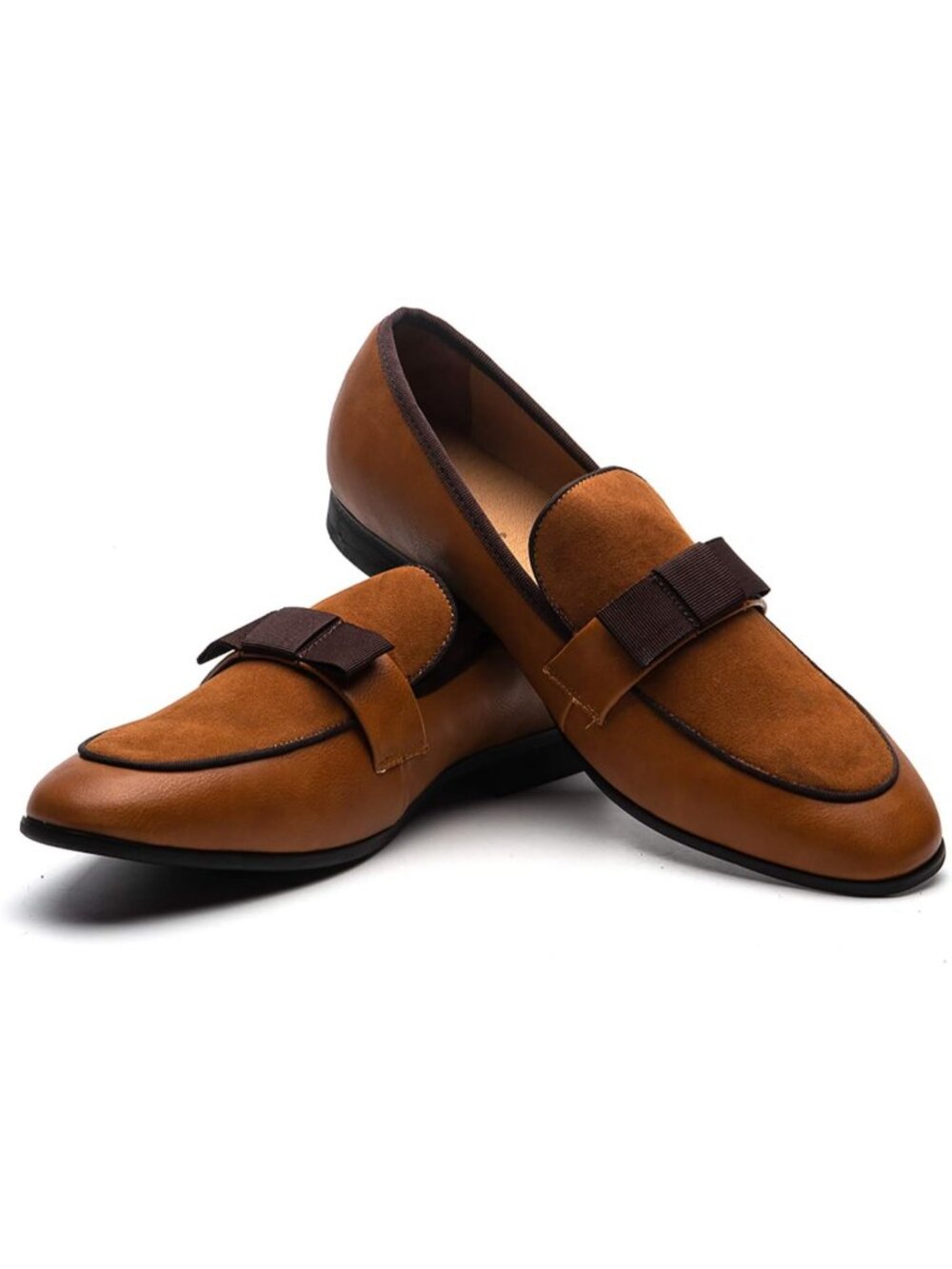 Men's Brown Moc Toe Bit Loafers Slip On Dress Shoes Classic Party Fashion